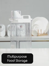 Airtight Dry Food Container Storage For Kitchen Or Pet Food With Pour Spout Measuring Cup