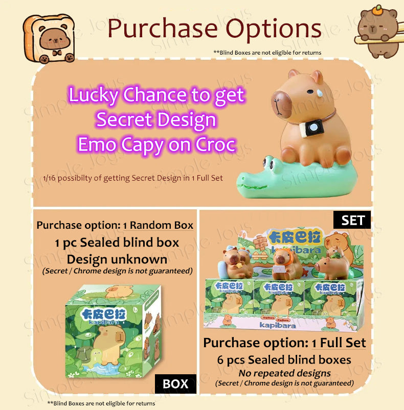 Kapibara Capybara Blind Box Figurines Resin Cute Gift