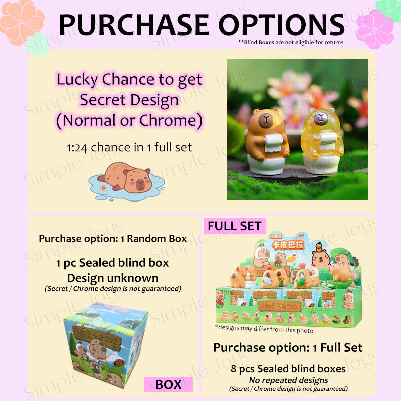 Kapibara Capybara Blind Box Figurines Resin Cute Gift