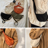 High Quality Stylish Nylon Half Moon Shoulder Sling Dumpling Bag Waterproof Unisex