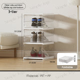 Foldable Shoe Box Clear Transparent Storage Space-saving Easy Installation