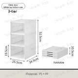 Foldable Shoe Box Clear Transparent Storage Space-saving Easy Installation