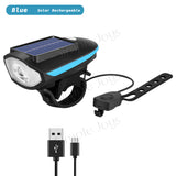 Bicycle Light Front With Horn Rechargeable By USB