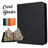 TCG Card Binder Album Holder With Zipper 9 Pocket Game Pokemon Collection