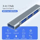 USB Type C Hub, 6-In-1 Adapter With SD/MicroSD Reader 4K HDMI USB 3.0 Port