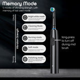 Precision Electric Toothbrush Ultra-Sonic Deep Clean Rechargeable With 5 Modes