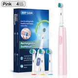 Precision Electric Toothbrush Ultra-Sonic Deep Clean Rechargeable With 5 Modes