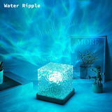 🌟 Dynamic Water Ripple Aurora Ambient Night Light Aesthetic Crystal Lamp