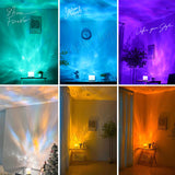 🌟 Dynamic Water Ripple Aurora Ambient Night Light Aesthetic Crystal Lamp