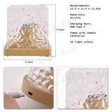 🌟 Dynamic Water Ripple Aurora Ambient Night Light Aesthetic Crystal Lamp