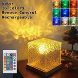 🌟 Dynamic Water Ripple Aurora Ambient Night Light Aesthetic Crystal Lamp
