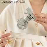 Portable Clip Fan 360° Adjustable USB Type-C Rechargeable Umbrella/Backpack Fan