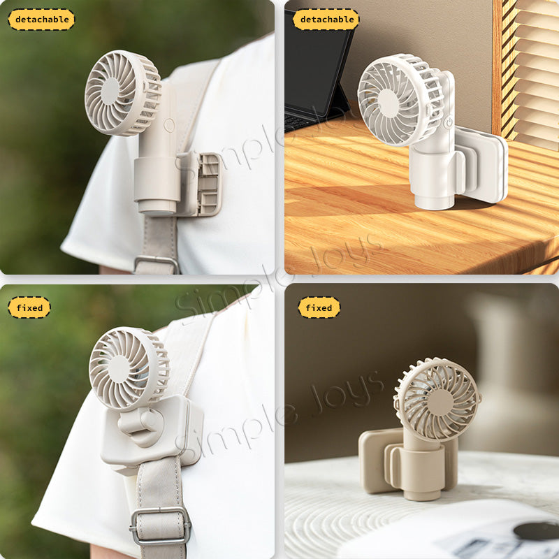 Portable Clip Fan 360° Adjustable USB Type-C Rechargeable Umbrella/Backpack Fan