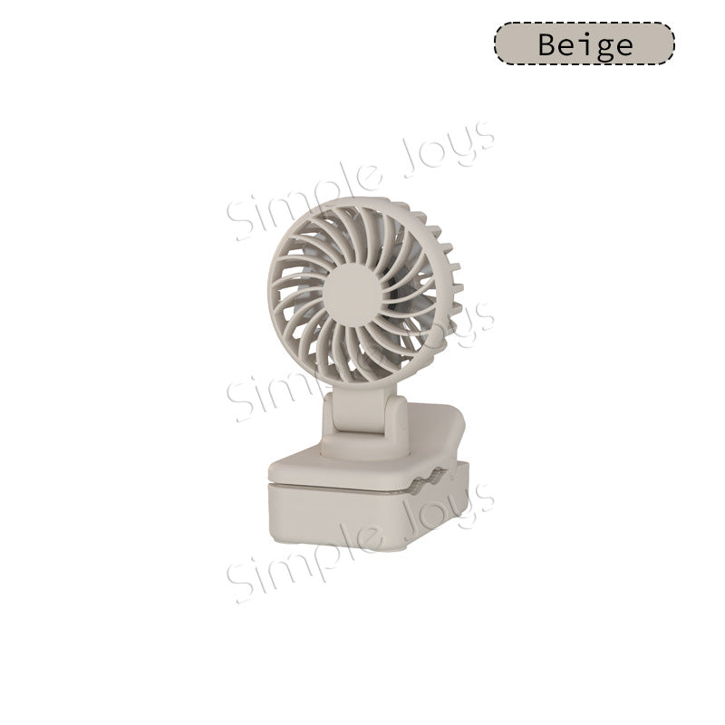 Portable Clip Fan 360° Adjustable USB Type-C Rechargeable Umbrella/Backpack Fan