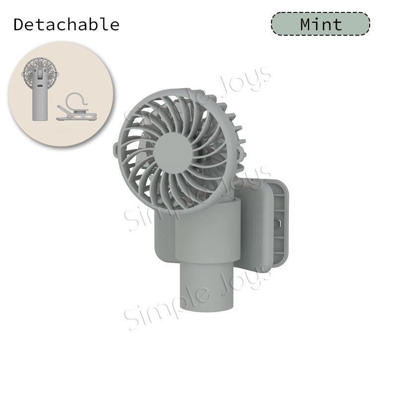 Portable Clip Fan 360° Adjustable USB Type-C Rechargeable Umbrella/Backpack Fan