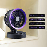 100 Speed Auto Oscillation Desktop Fan High Battery Capacity Table USB Fan