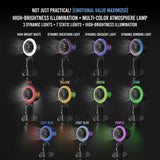 10000mAh Table Fan 100 Speed With Lights Auto Oscillating Fan