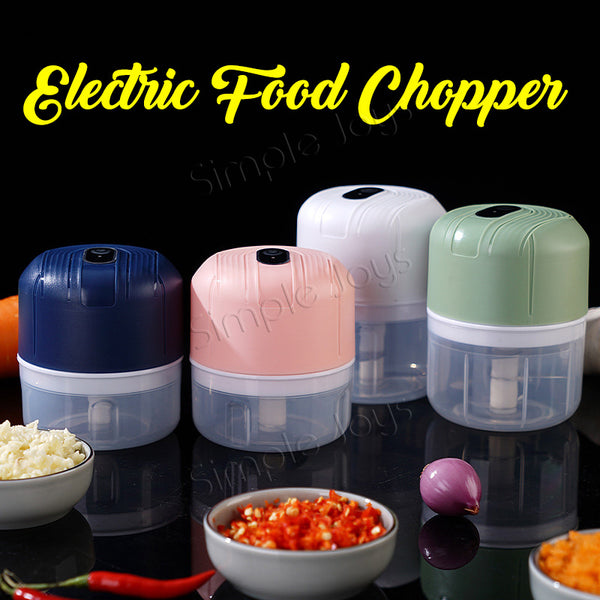 Portable Electric Garlic Chopper Food Shredder Slicer