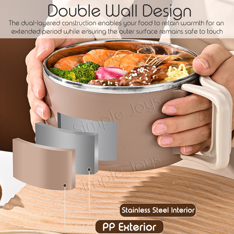 Lunch Box Instant Noodle Bowl With Drainage – Simple Joys