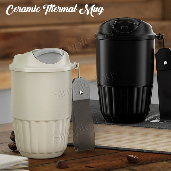 Travel Insulated Ceramic Coating Thermal Mug Tumbler