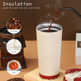 Leak-Proof Ceramic Coated Thermal Tumbler Cup with Strap - Stylish & Insulated Tumbler