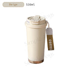 Leak-Proof Ceramic Coated Thermal Tumbler Cup with Strap - Stylish & Insulated Tumbler