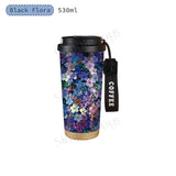 Leak-Proof Ceramic Coated Thermal Tumbler Cup with Strap - Stylish & Insulated Tumbler