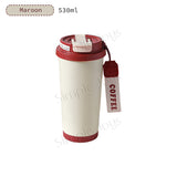 Leak-Proof Ceramic Coated Thermal Tumbler Cup with Strap - Stylish & Insulated Tumbler