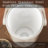 Ceramic Thermal Tumbler With Handle Water Bottle That Fits Most Cup Holder