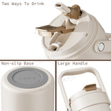 Ceramic Thermal Tumbler With Handle Water Bottle That Fits Most Cup Holder