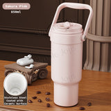 Ceramic Thermal Tumbler With Handle Water Bottle That Fits Most Cup Holder