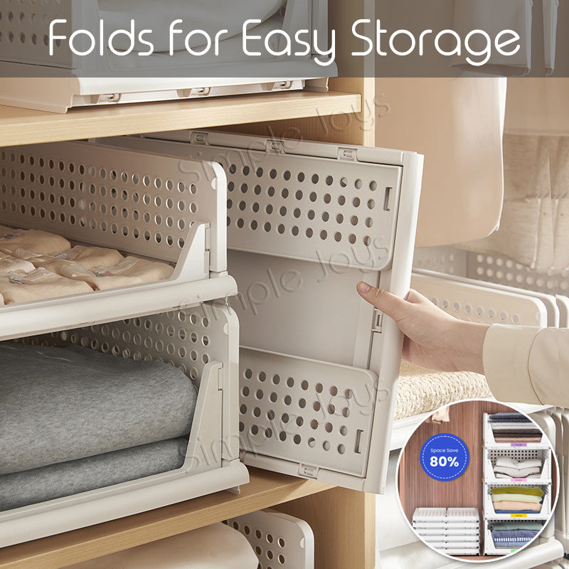 (2pcs) Multipurpose Wardrobe Organizer Divider Stackable And Foldable Pull-Out Design