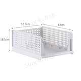 (2pcs) Multipurpose Wardrobe Organizer Divider Stackable And Foldable Pull-Out Design