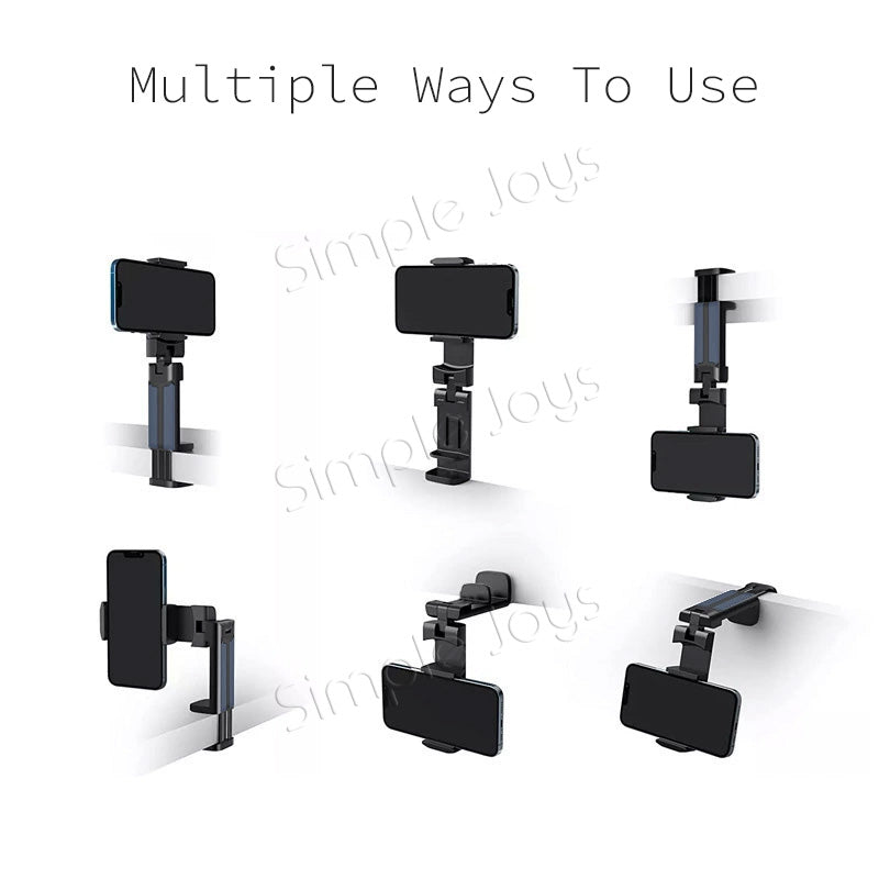 Universal Travel Phone Holder Airplane Tray Clamp Mount | Adjustable Stand for Desk, Bed, Kitchen