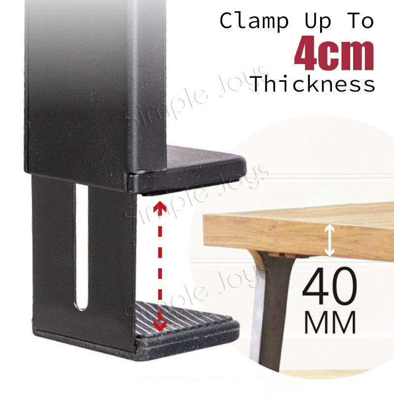 Universal Travel Phone Holder Airplane Tray Clamp Mount | Adjustable Stand for Desk, Bed, Kitchen