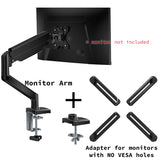 Single LCD Monitor Mount Stand - Articulating Gas Spring Monitor Arm - Adjustable Desk Mount 360 Rotation