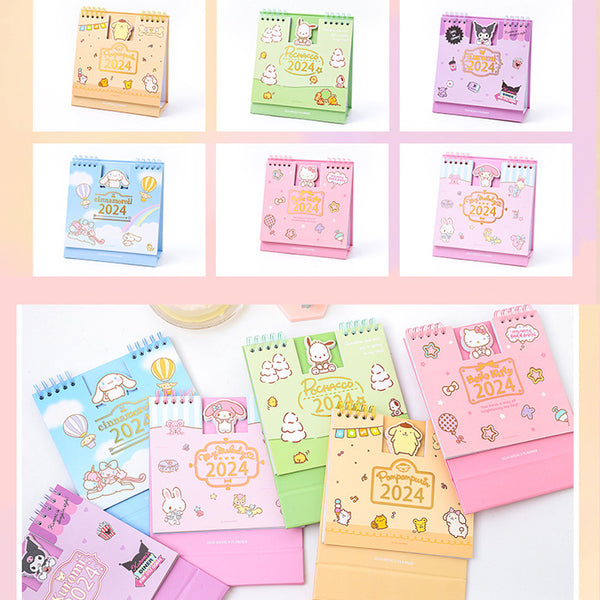 Sanrio 2024 Cute Cartoon Standing Calendars ~Starts from Oct 2023 to Dec 2024 Calendar