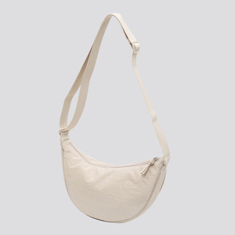 High Quality Stylish Nylon Half Moon Shoulder Sling Dumpling Bag Waterproof Unisex