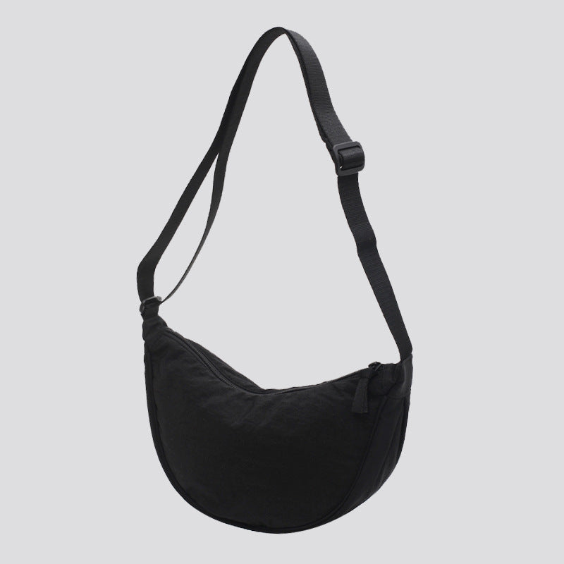 High Quality Stylish Nylon Half Moon Shoulder Sling Dumpling Bag Waterproof Unisex