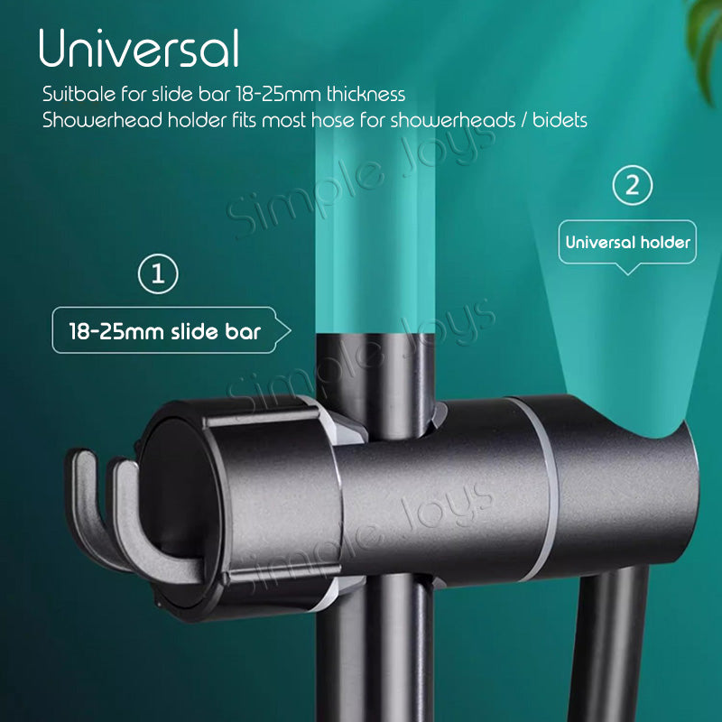 Slider Bar Showerhead Holder Adjustable Bathroom Rail Clamp