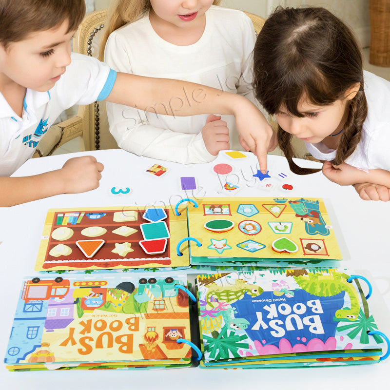 (Full Set of 6 Books) Preschool Quiet Busy Book for Toddlers 3+ Early Educational Velcro Sensory Toys