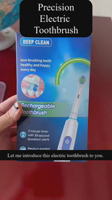 Precision Electric Toothbrush Ultra-Sonic Deep Clean Rechargeable With 5 Modes