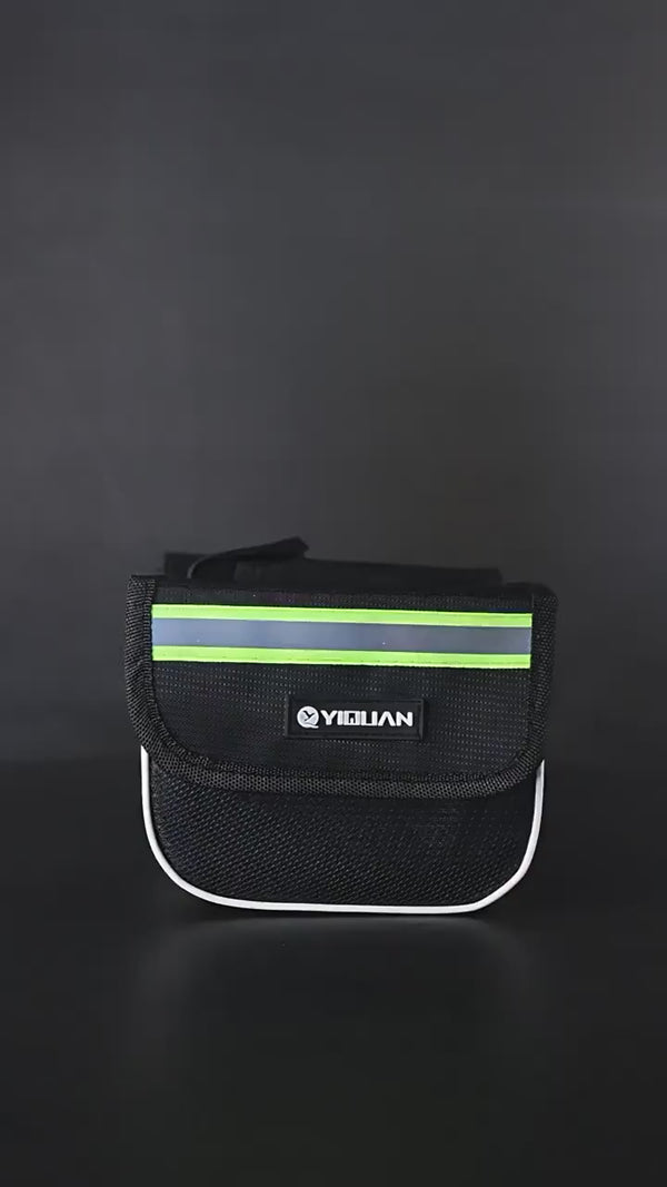 Bicycle Frame Front Bag Pouch With Reflective Strip