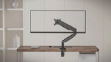 Single LCD Monitor Mount Stand - Articulating Gas Spring Monitor Arm - Adjustable Desk Mount 360 Rotation