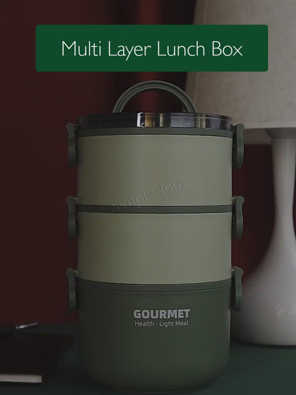 Multi Layer Lunch Box Tingkat Stackable Portable Bento Food Jar
