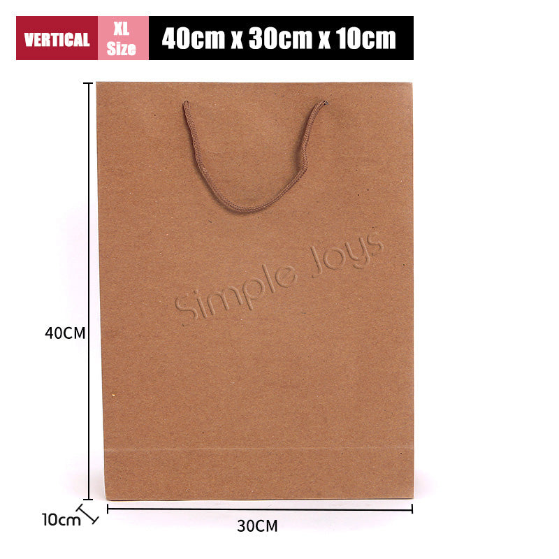 [10 pcs bundle] Kraft Paper Bags with Handles Great For Gift And Party