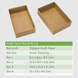 Brown Kraft Box Heavy Duty Paper Great For Gift And Small Product (10 Boxes Pack)