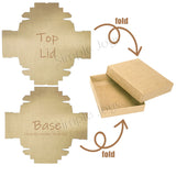 Brown Kraft Box Heavy Duty Paper Great For Gift And Small Product (10 Boxes Pack)