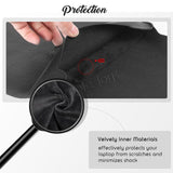 Laptop Sleeve Bag Foldable Stand PU Leather Case with Mouse Pad