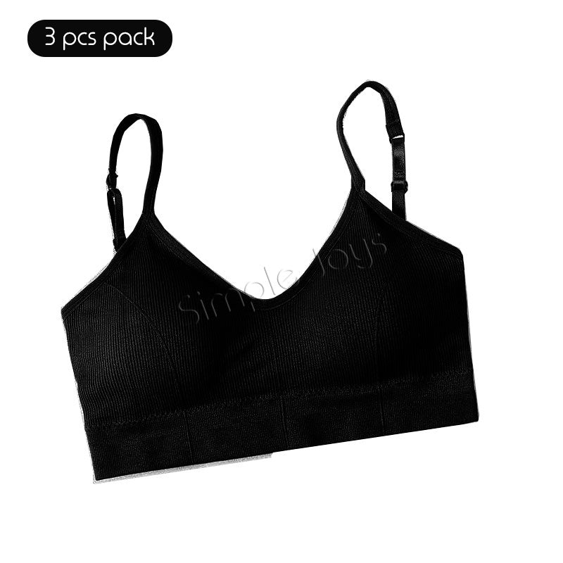 Buy ASJAR Women's Nylon Cotton Lightly Padded Seamless Wirefree Spaghetti  Straps Tube Top Bralette Bra (Removable Pads)(Pack of 1) (Free Size, Black)  at